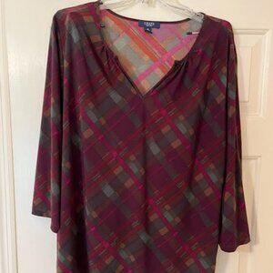 3X Catherines  printed blouse